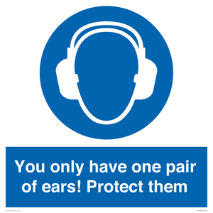 Mandatory: You only have one pair of ears! Protect them